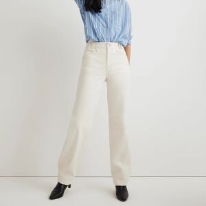 Madewell The perfect vintage wide leg jeans  ivory size 30